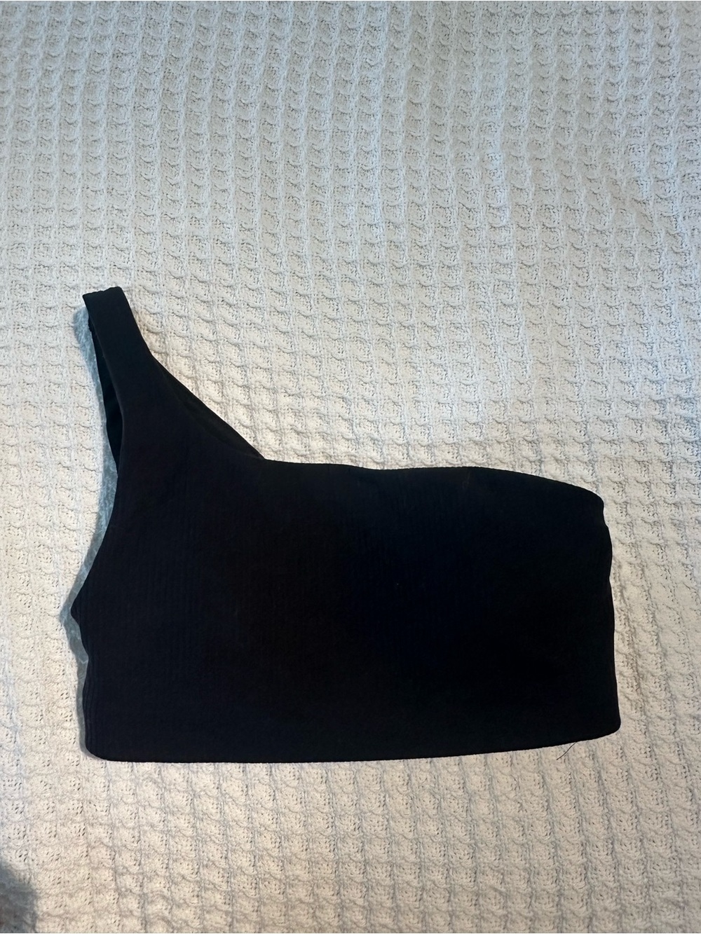 lululemon athletica Ribbed Nulu Asymmetrical Yoga Bra* A/B Cup - Black
